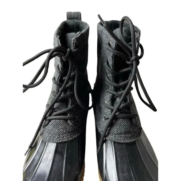 Bass Harlequin Duck Rain Boots Size 9 Black & Gray Women’s - Picture 6 of 8